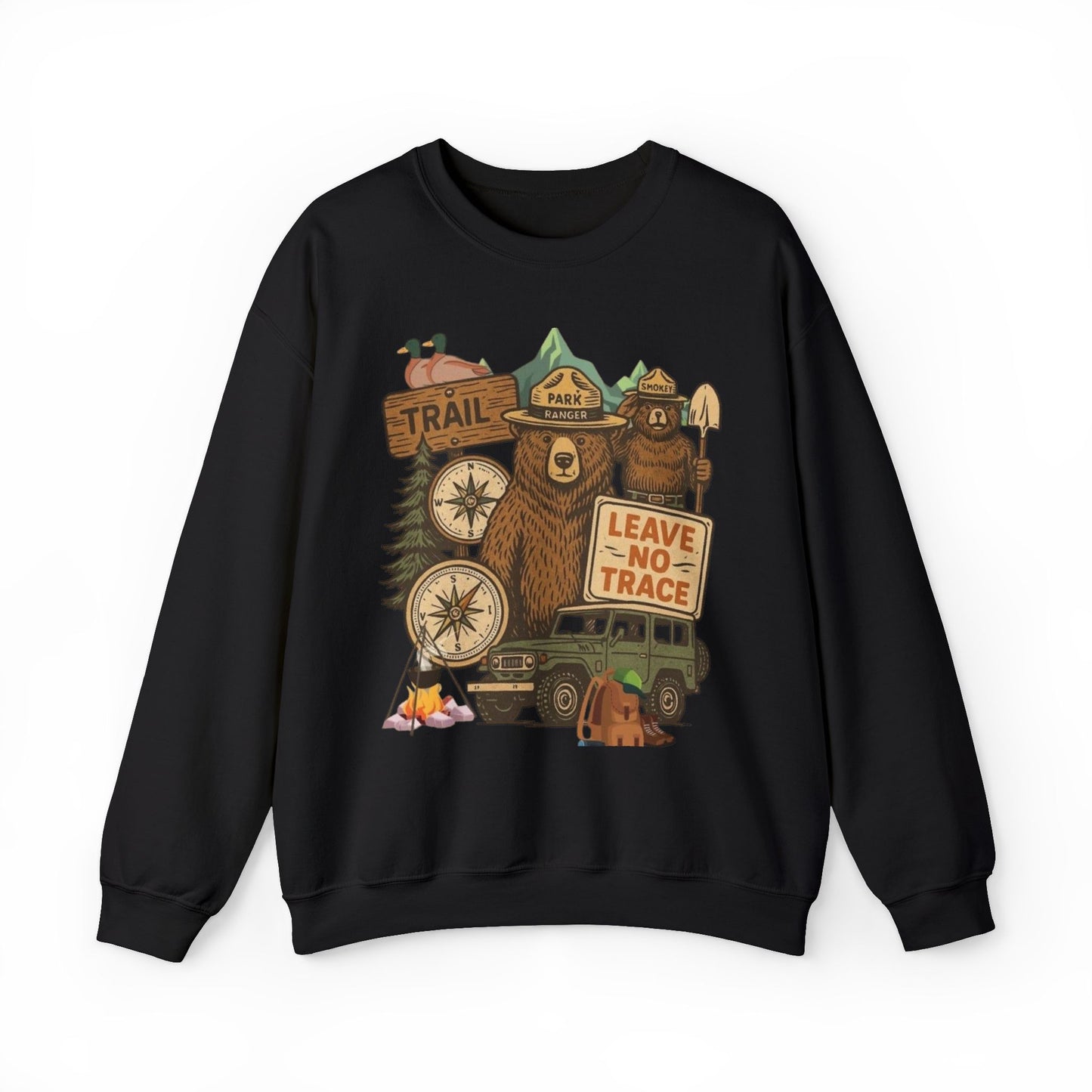 Leave No Trace Camping Outdoors Sweatshirt Men's Adult Crewneck Pullover Sweater