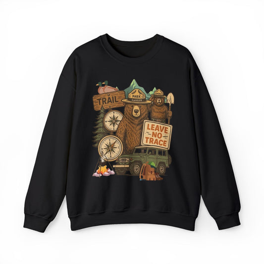 Leave No Trace Camping Outdoors Sweatshirt Men's Adult Crewneck Pullover Sweater