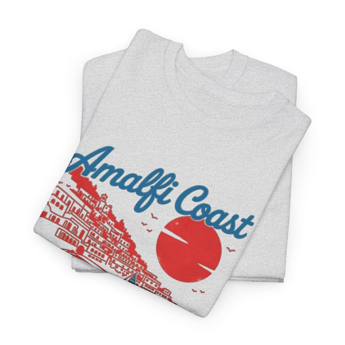Amalfi Coast Italy Travel Poster Design T-Shirt Men's Graphic Tee