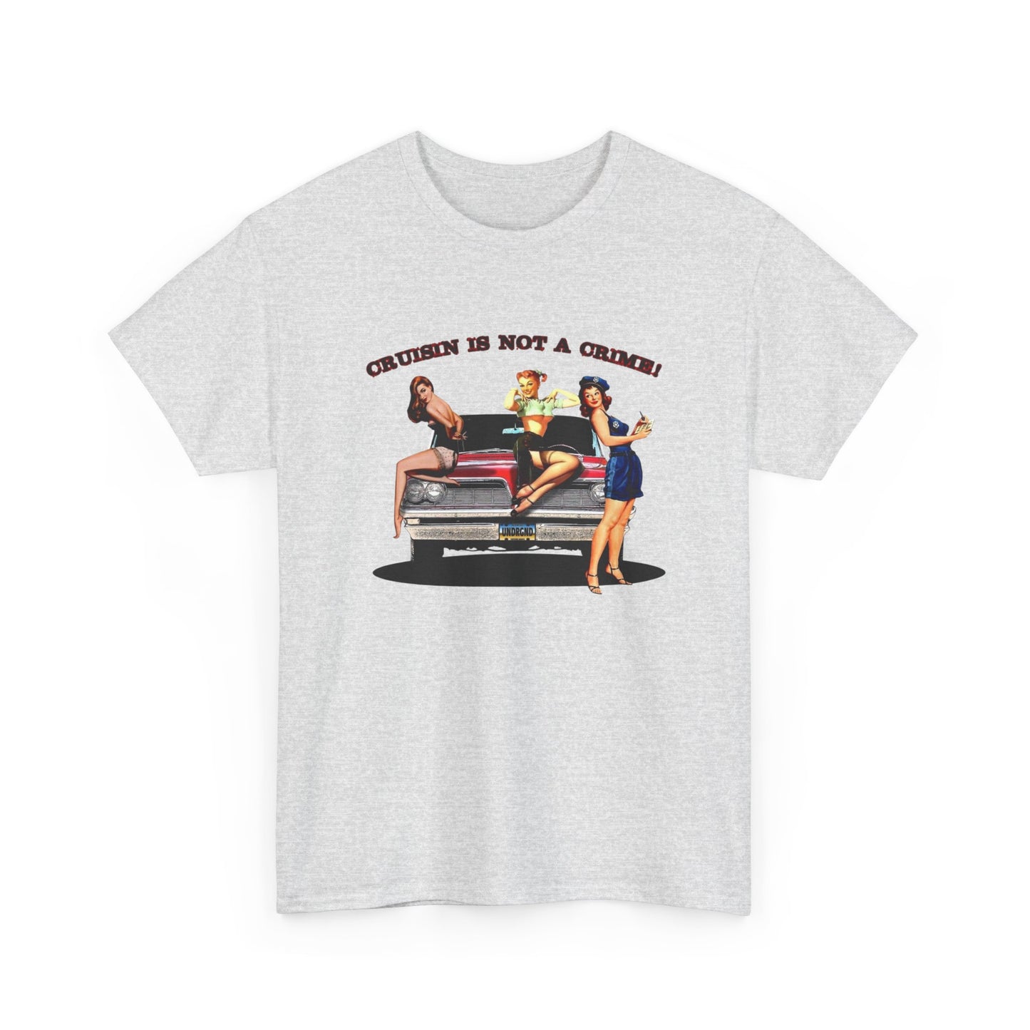 Vintage Car Models Crusin Graphic T-Shirt Unisex Heavy Cotton Tee Gift NEW