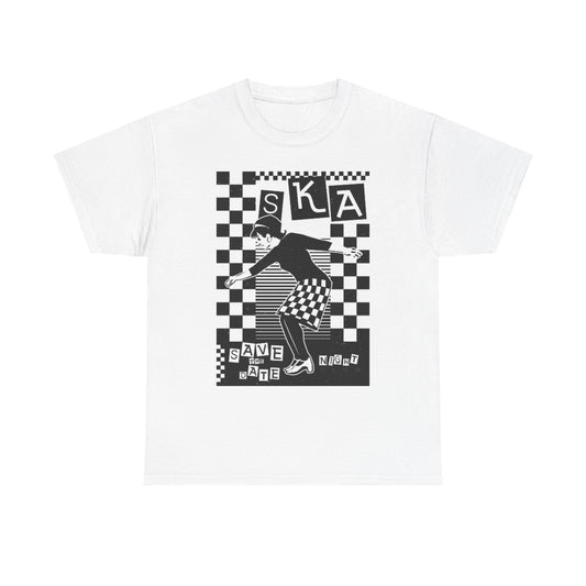 Skate Night Graphic T Shirt Vintage Retro Unisex Heavy Cotton Tee