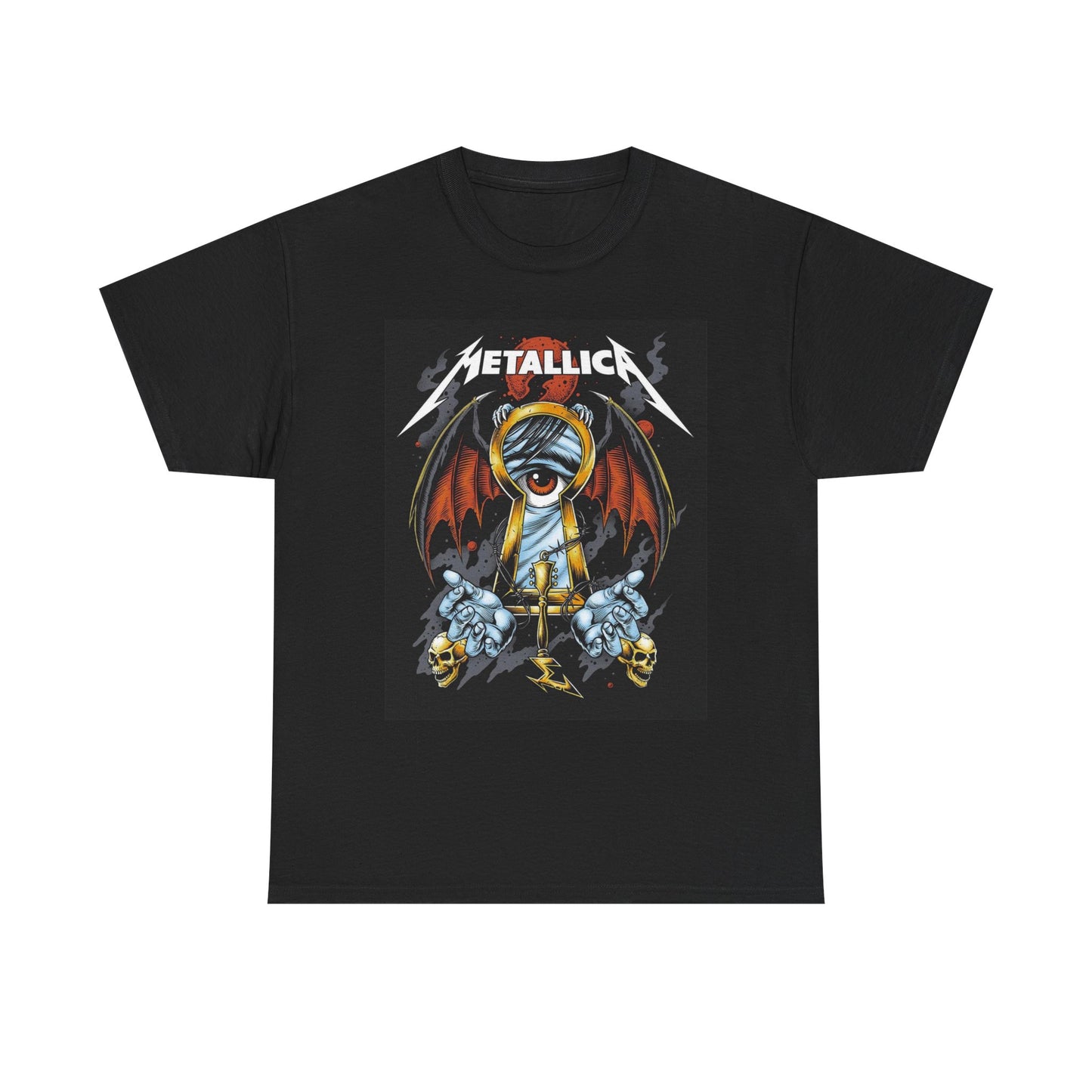 Metallica T-shirt vintage rock retro metal graphic Unisex Heavy Cotton Tee