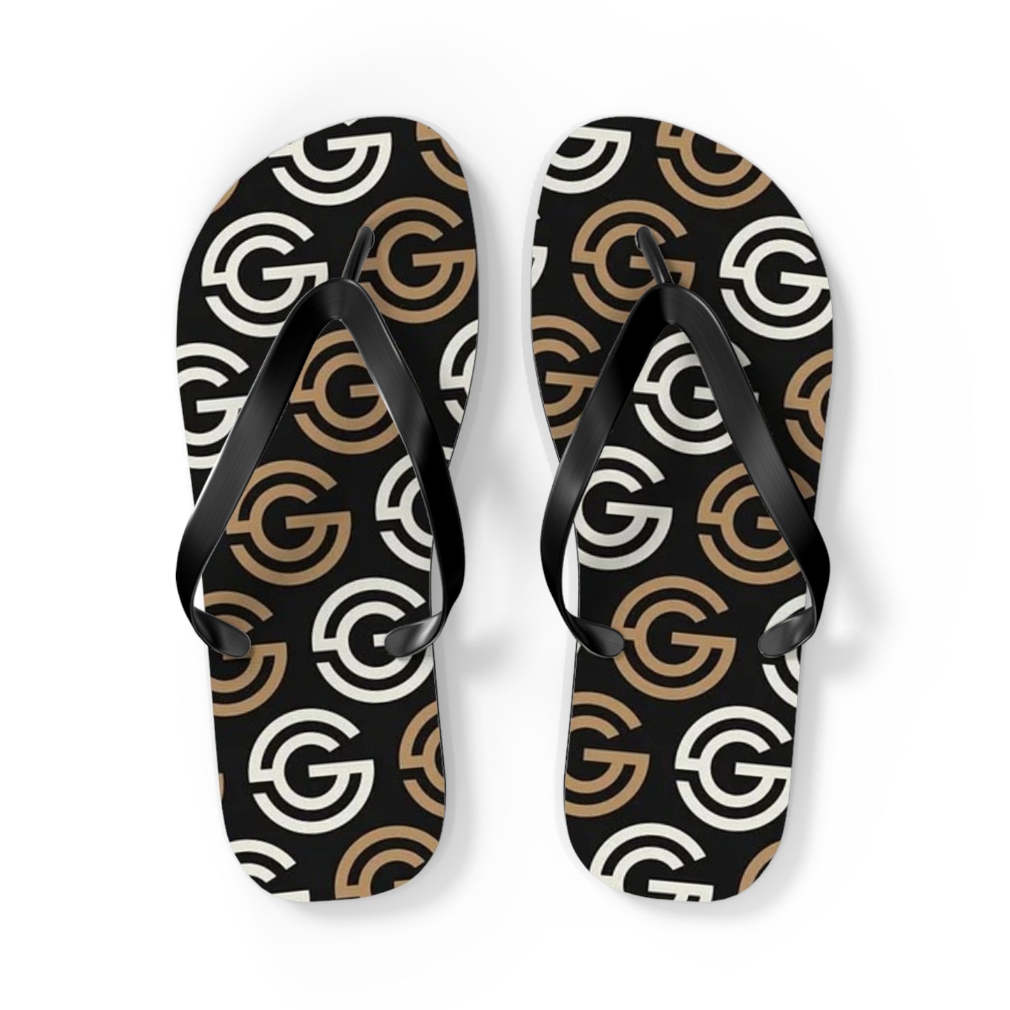 Tan And White Flip Flops, Sandals Slides, Summer Footwear, Brand New