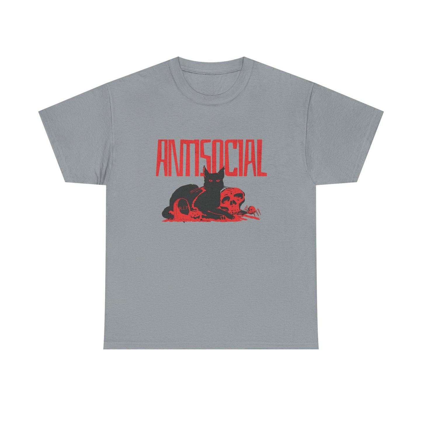 Antisocial Cat Graphic T Shirt NEW Unisex Heavy Cotton Tee   s