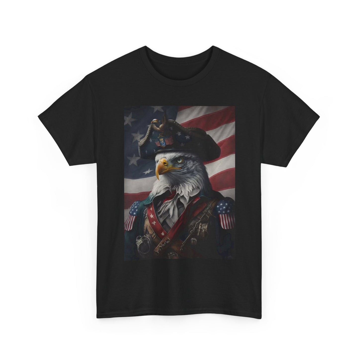 July 4th Tshirt Bald Eagle American Patriot USA Pride Unisex Heavy Cotton Tee