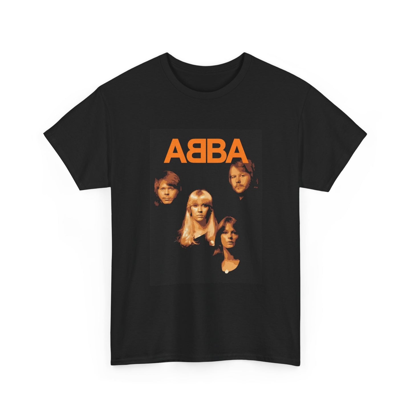 Abba T-shirt vintage retro neon lights classic music Unisex Heavy Cotton Tee