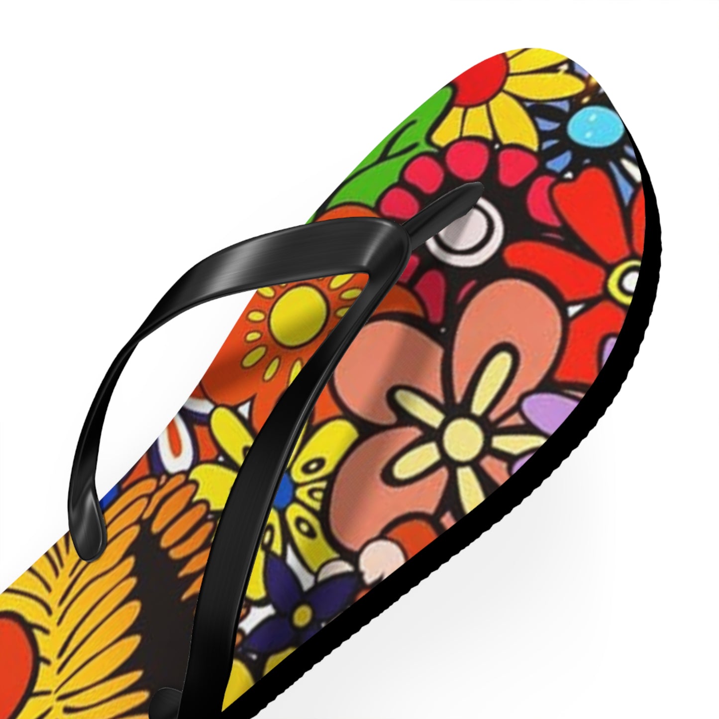Waves And Sun Sandals Groovy Vibes Summer Flip Flops Slides BRAND NEW