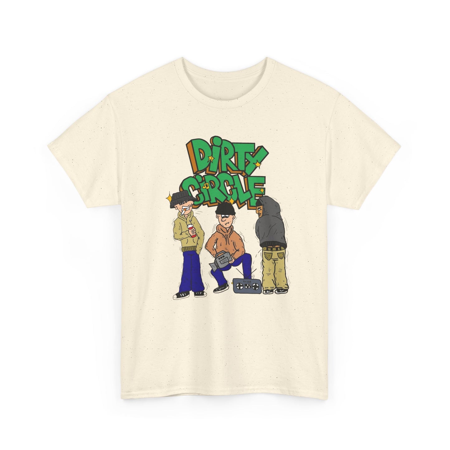 Dirty Circle Retro 90's Graphic T Shirt Unisex Heavy Cotton Tee