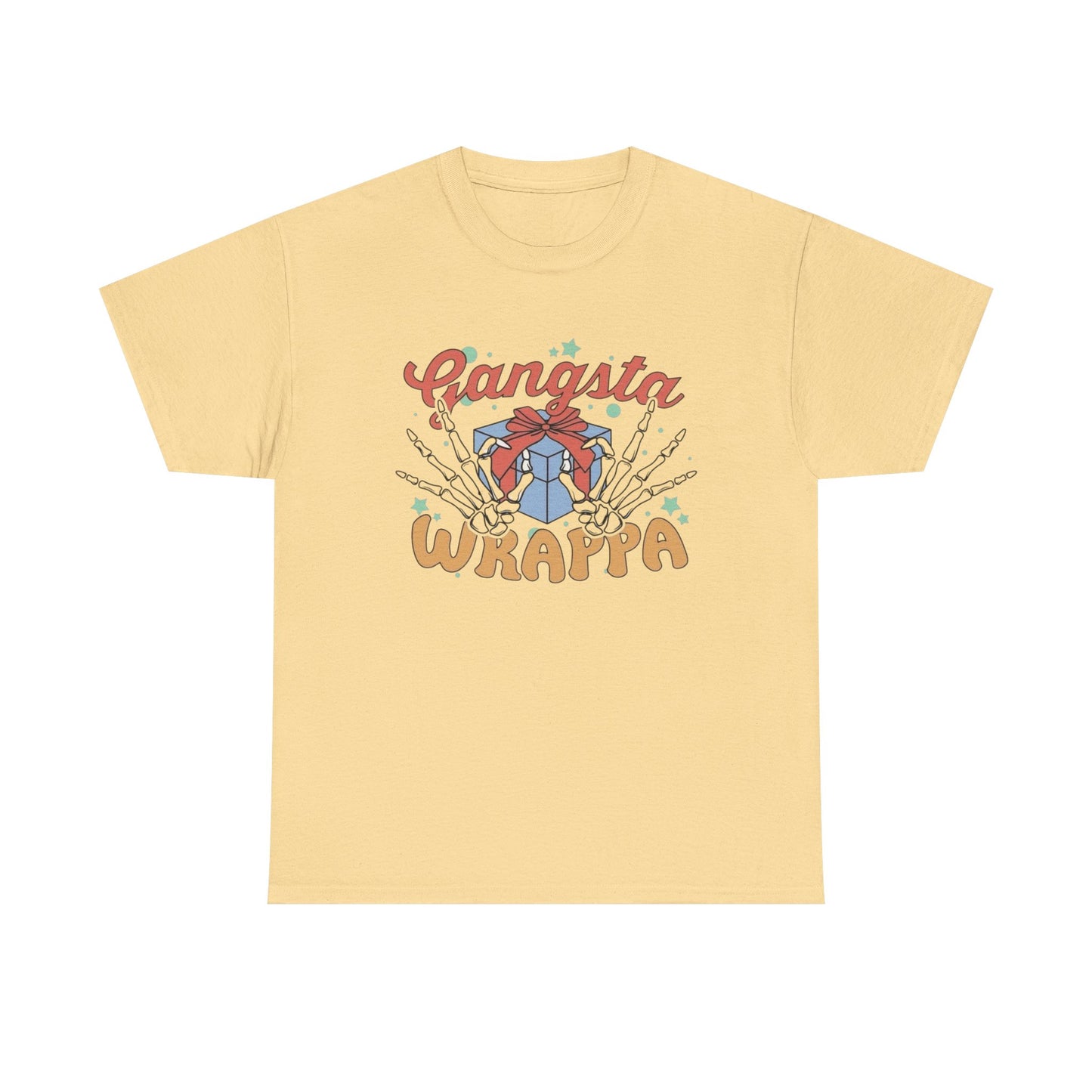 Gangsta Wrappa Funny Christmas Graphic T Shirt Unisex NEW Heavy Cotton Tee