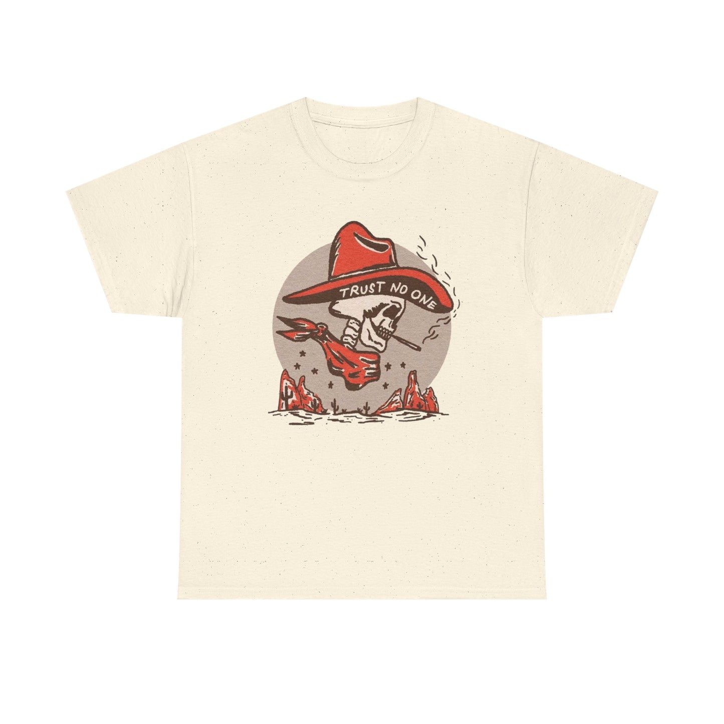 Trust No One Cowboy Graphic T Shirt S-5XL NEW Unisex Heavy Cotton Tee