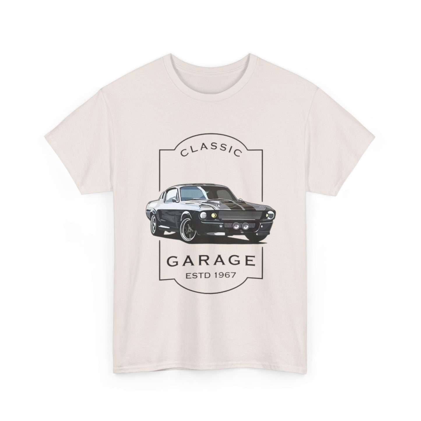 Classic Mustang Fastback T Shirt Retro Muscle Unisex Heavy Cotton Tee
