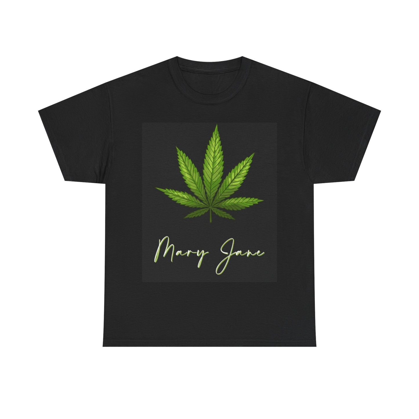 Mary Jane Tshirt Vintage Weed Leaf Art graphic 90s Unisex Heavy Cotton Tee
