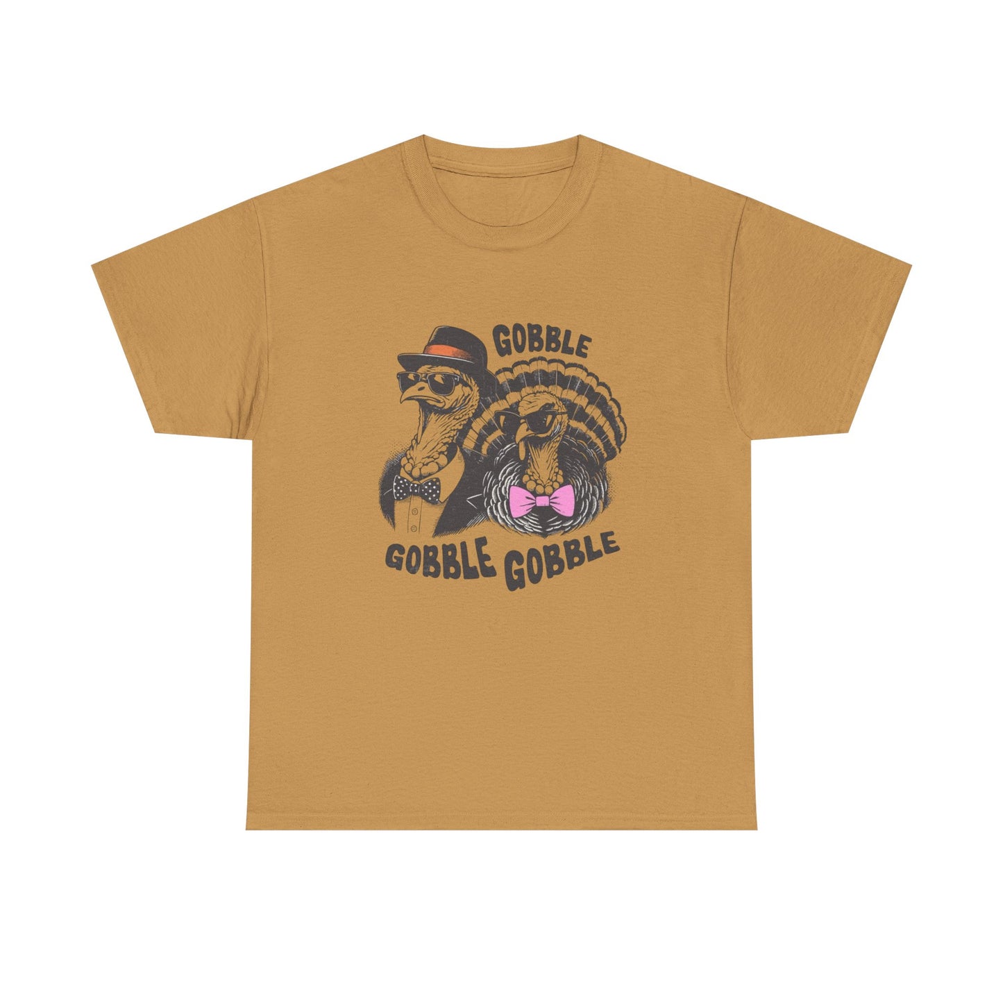 Thanksgiving Gobble Funny Turkey Graphic T Shirt NEW Unisex Heavy Cotton Tee