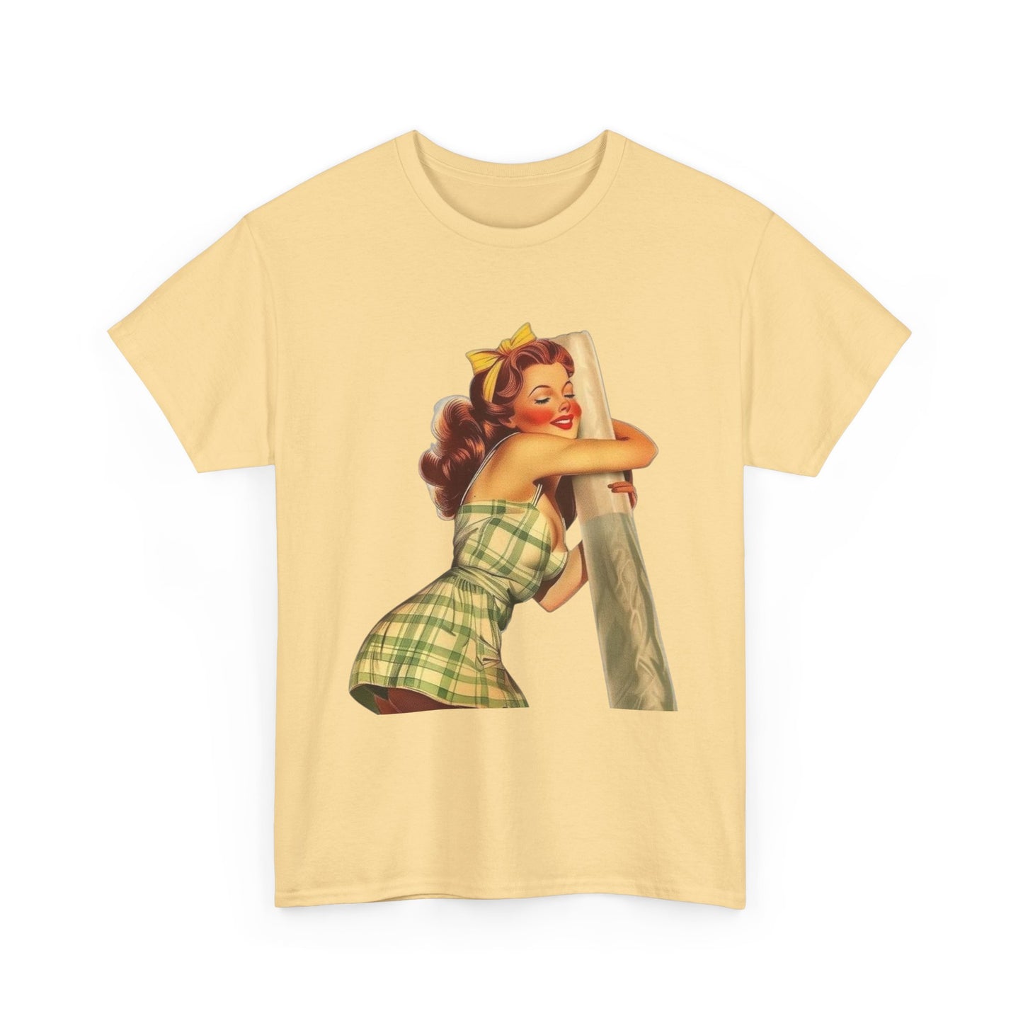 Joint Love Weed Model Pinup Graphic T-Shirt Womens Comfy Cotton Tee NEW