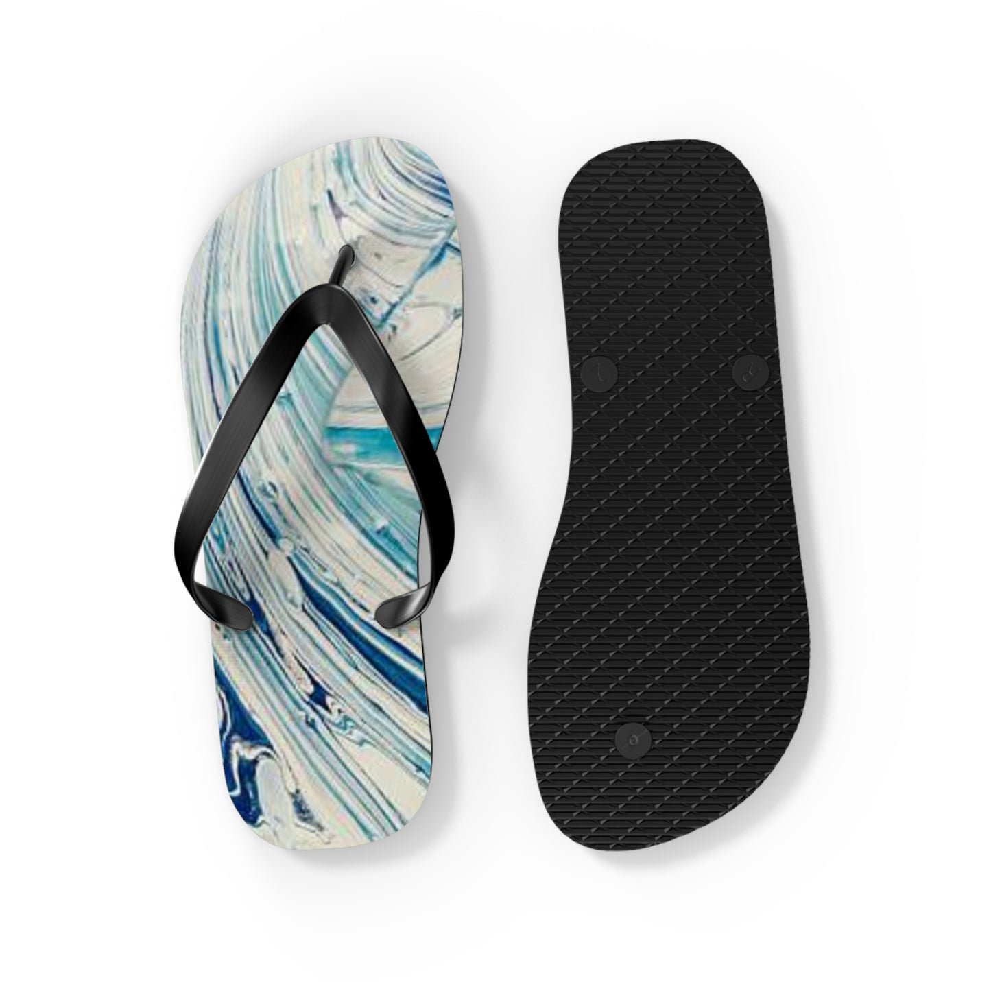 Turquoise Marble Sandals, Beach Shoes, Vacation Flip Flops, Pool Slides