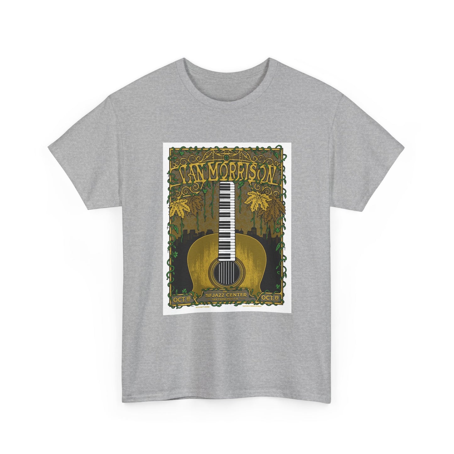 Van Morrison Tshirt Classic Rock Merch Graphic Retro Unisex Heavy Cotton Tee