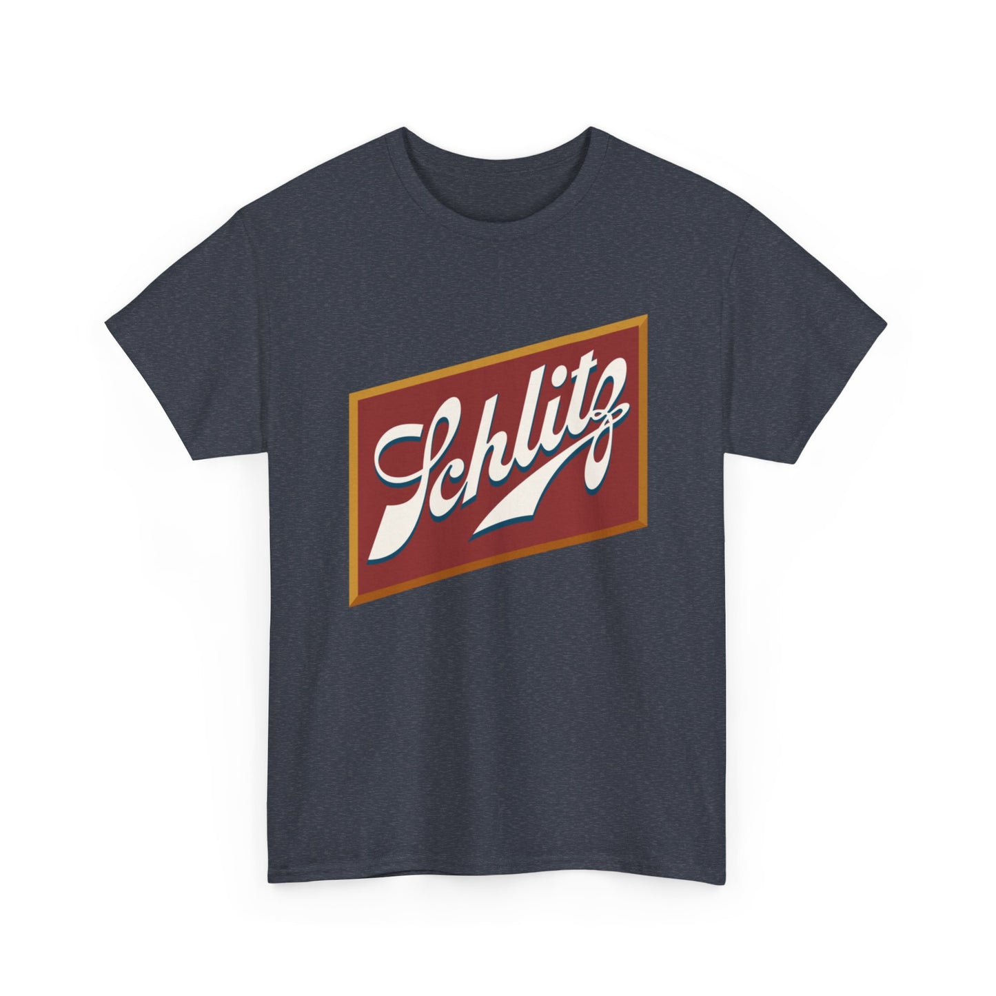 Schlitz Graphic T Shirt Vintage Beer Logo New England Unisex Heavy Cotton Tee