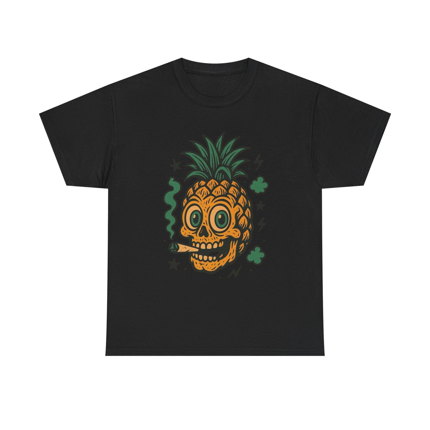 Pineapple Smoking Weed Funny Graphic T-Shirt Comfy Cotton Tee Brand NEW