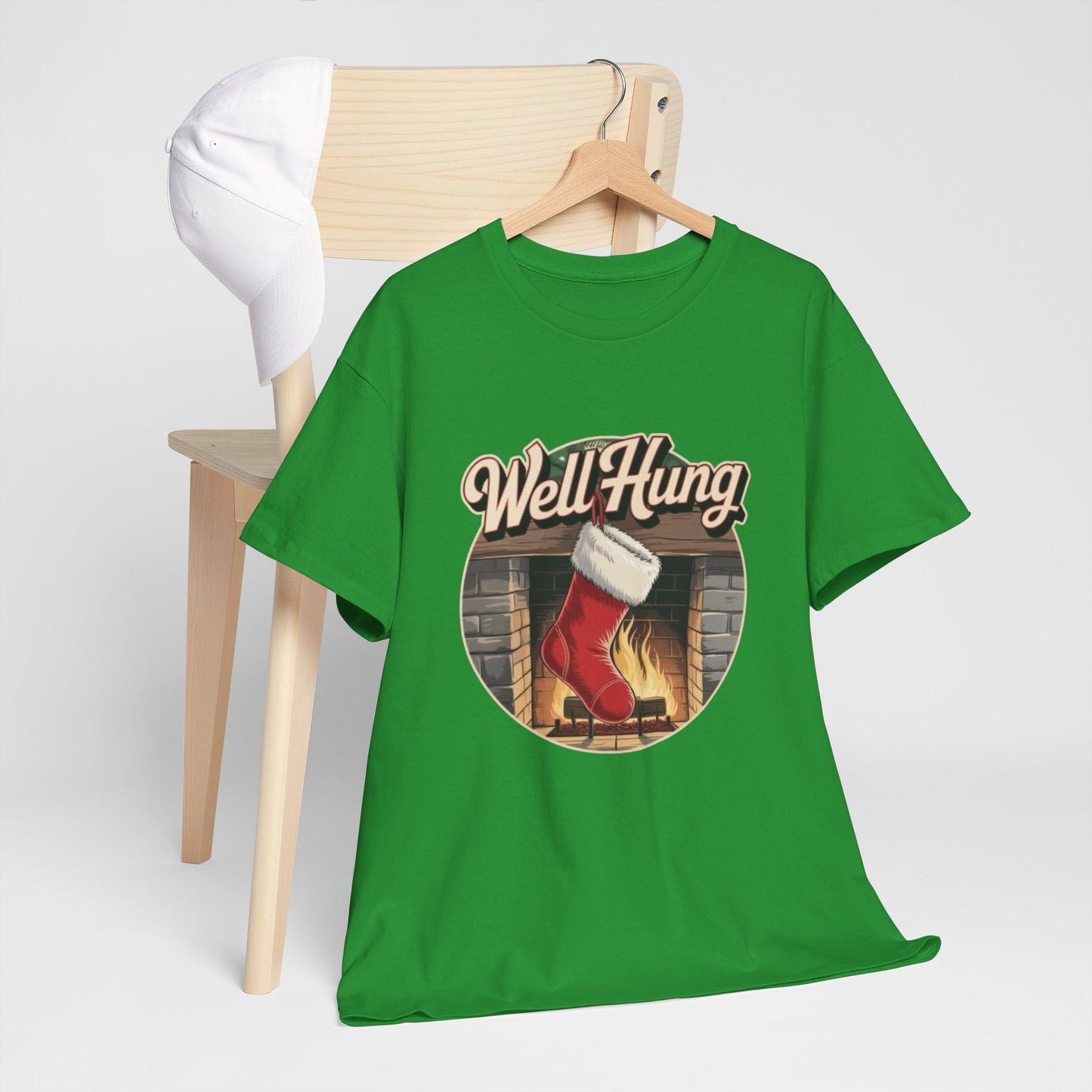 Well Hung Christmas Sex Jokes Funny Graphic T Shirt Cotton Tee NEW ADULT UNISEX