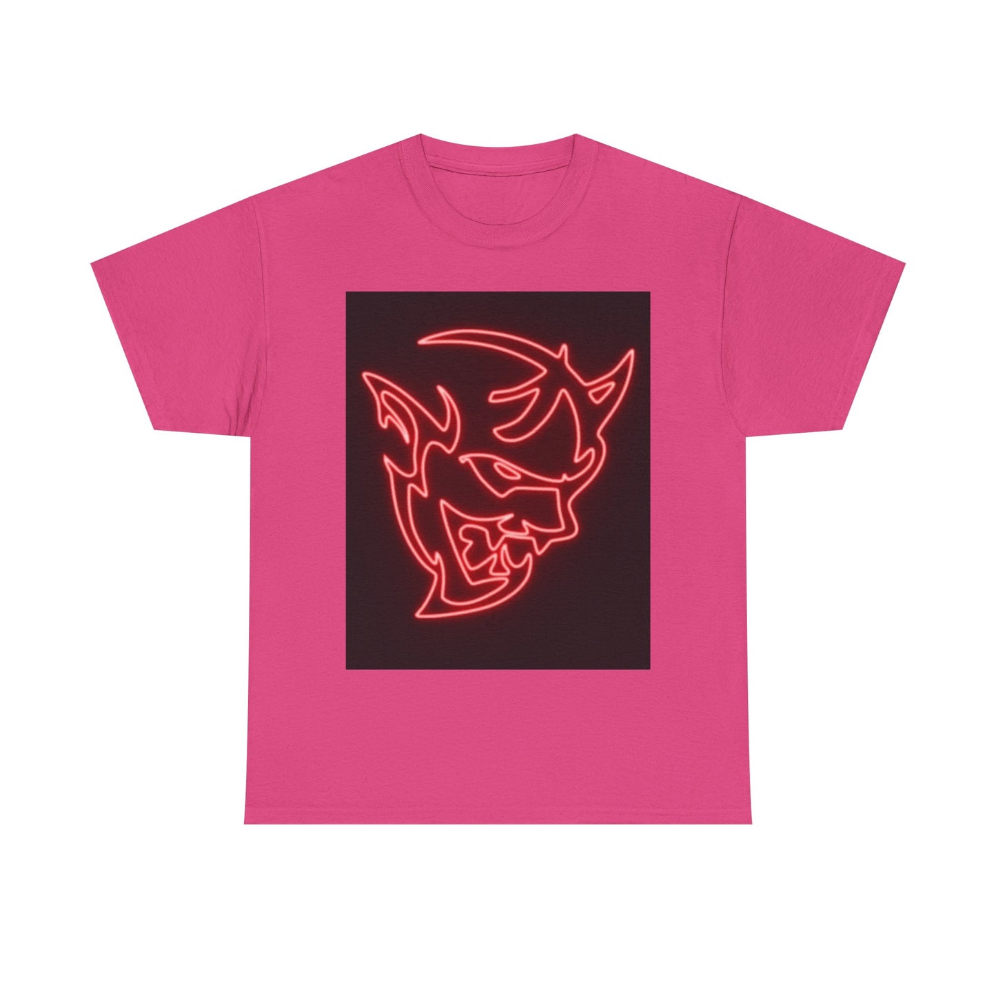 Dodge Demon Tshirt Hellcat Charger Logo Challenger Mopar Unisex Heavy Cotton Tee