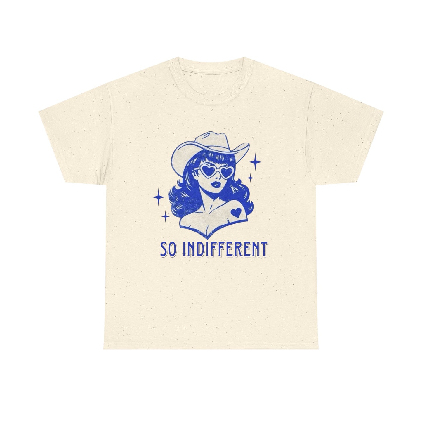 So Indifferent Cowgirl Vintage Graphic T-Shirt, Unisex Cotton Shirt