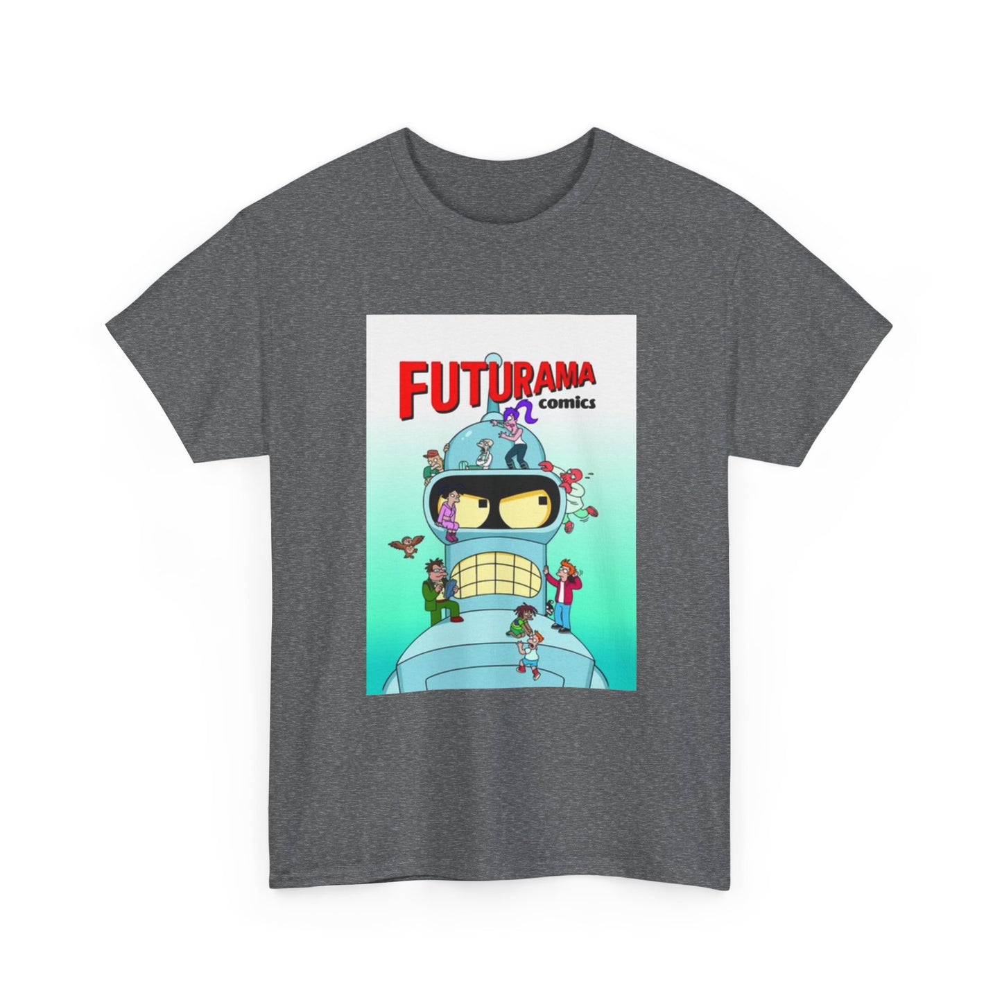 Futurama Shirt Bender Tv Series Graphic Funny Cartoon Unisex Heavy Cotton Tee
