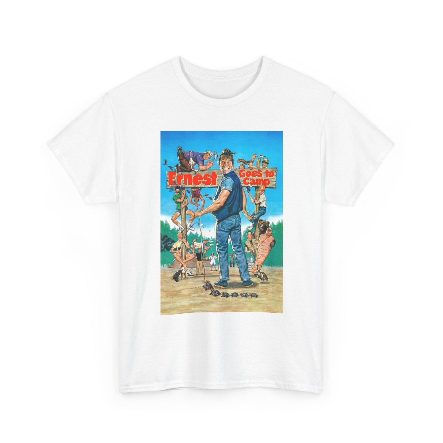 Ernest Goes Movie Poster T Shirt Funny Graphic Vintage Unisex Heavy Cotton Tee