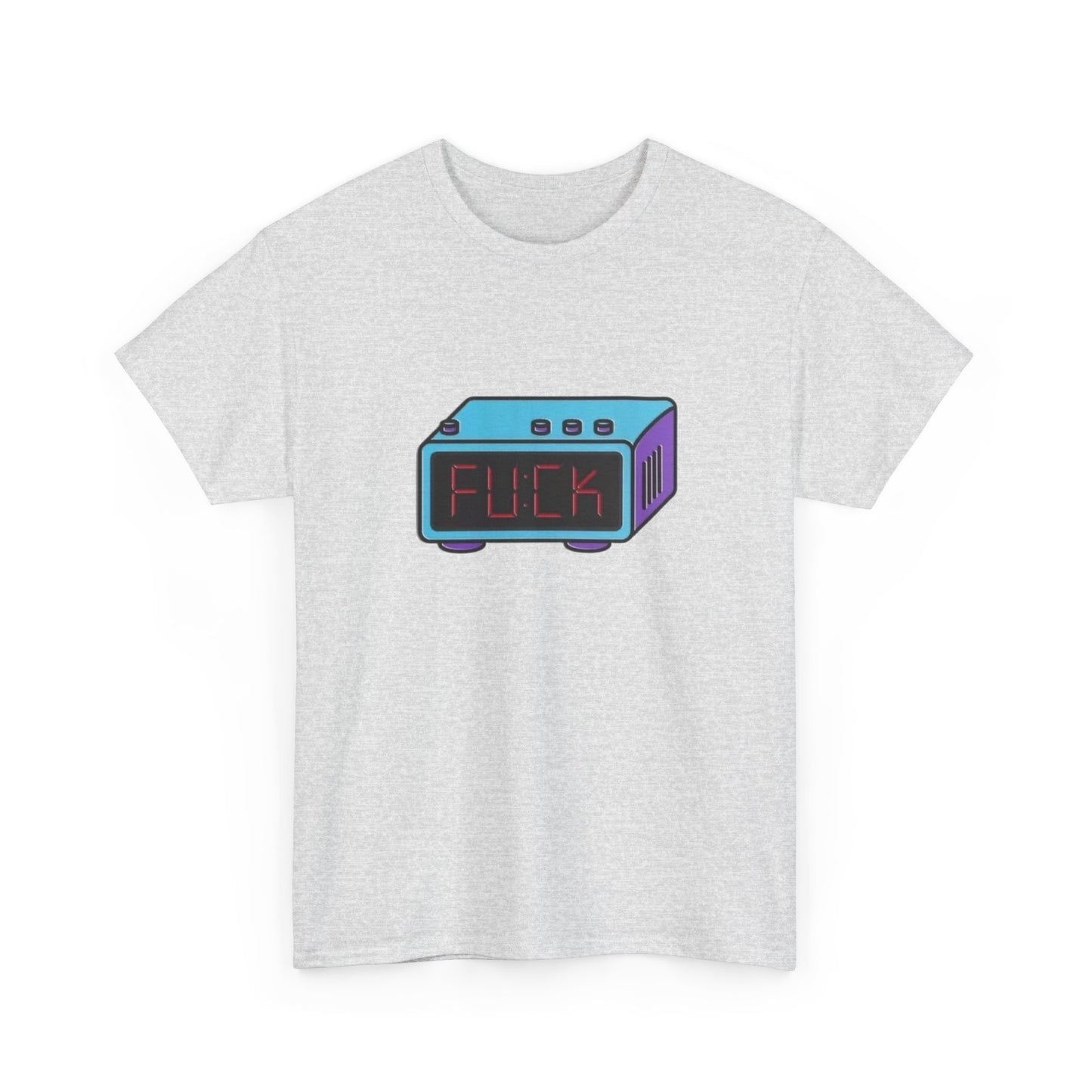 Funny Alarm Clock Wake Up Graphic T Shirt Unisex Heavy Cotton Tee Gift New