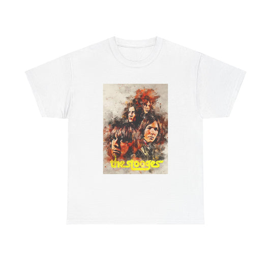 The Stooges Tshirt Vintage Punk Rock retro Graphic Unisex Heavy Cotton Tee