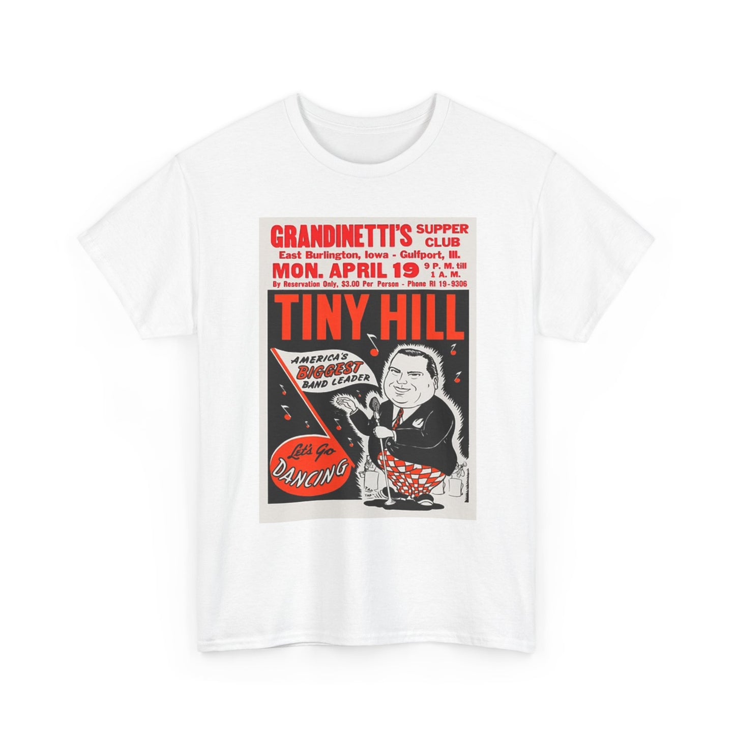 Tiny hill Vintage Graphic T Shirt Retro Poster Music Unisex Heavy Cotton Tee