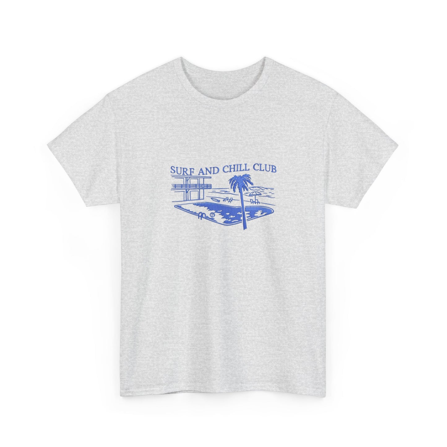 Surf And Chill Club Graphic T Shirt NEW Unisex Heavy Cotton Tee