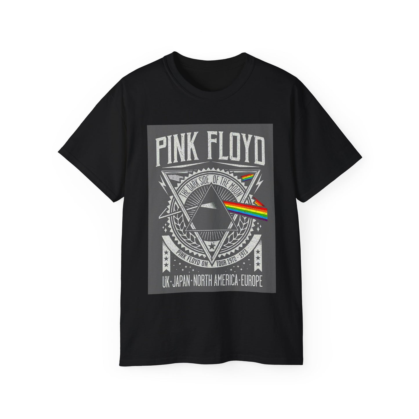 Pink Floyd Tshirt retro art rainbow rock band vintage tee Ultra Cotton Tee