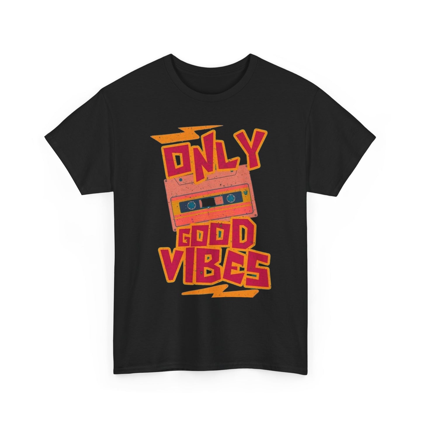 Only Good Vibes 90s Retro Graphic T Shirt NEW ADULT Unisex Heavy Cotton Tee