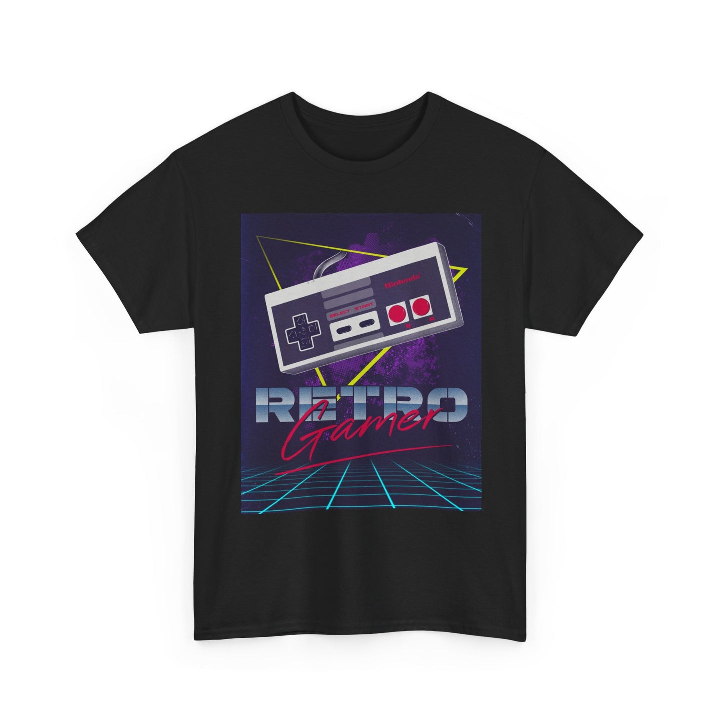 Retro Gaming Tshirt N64 Super Controller Graphic Unisex Heavy Cotton Tee
