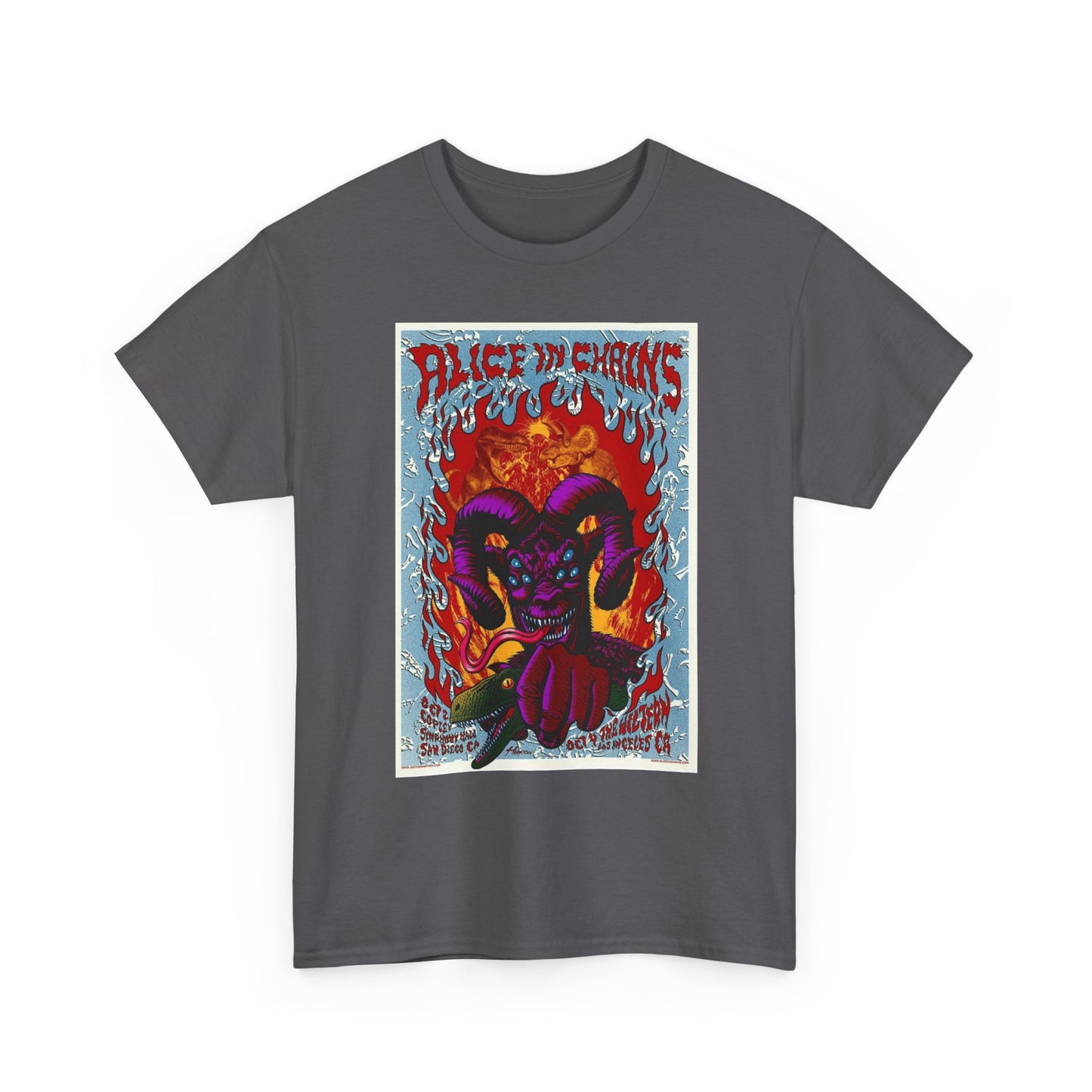Alice In Chains Rock Band T Shirt Merch Poster Unisex Heavy Cotton Tee