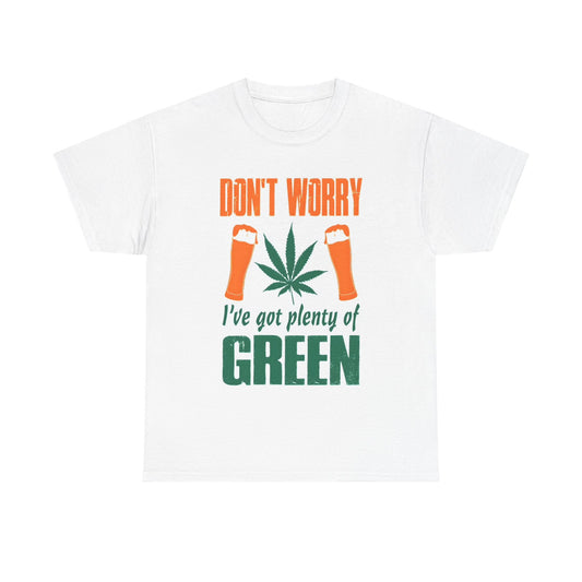 Dont Worry Tshirt Weed Leaf 420 Graphic Funny Miami Unisex Heavy Cotton Tee