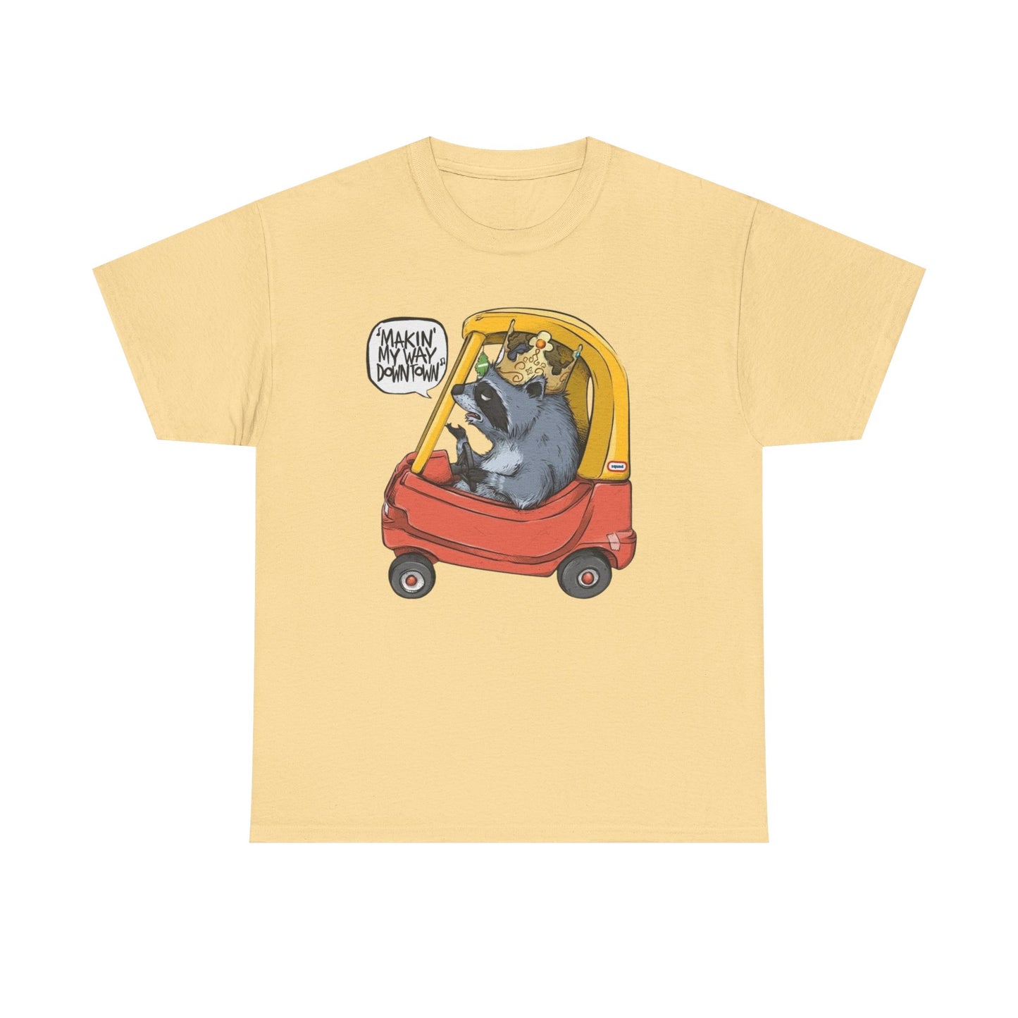 Funny Raccoon King Graphic T Shirt Unisex Heavy Cotton Tee