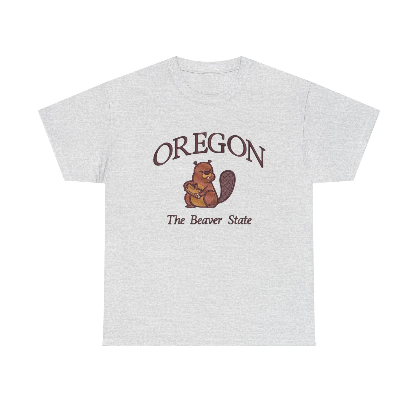 Oregon The Beaver State Graphic T Shirt NEW Unisex Heavy Cotton Tee
