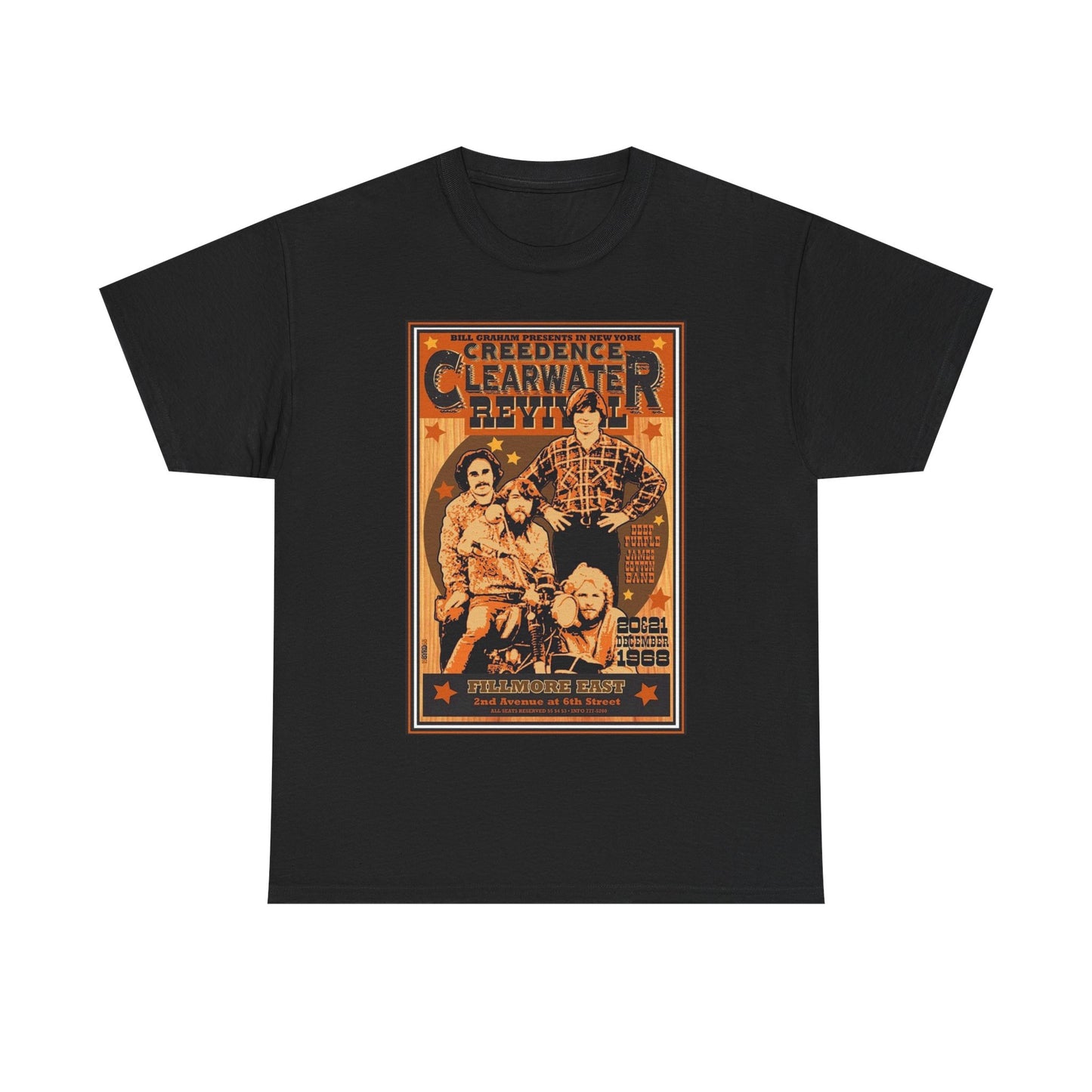 Creedence Clearwater Revival T-shirt vintage art poster Unisex Heavy Cotton Tee