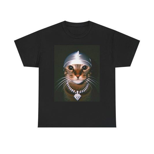 Thug Cat Funny Graphic T Shirt Unisex Heavy Cotton Tee