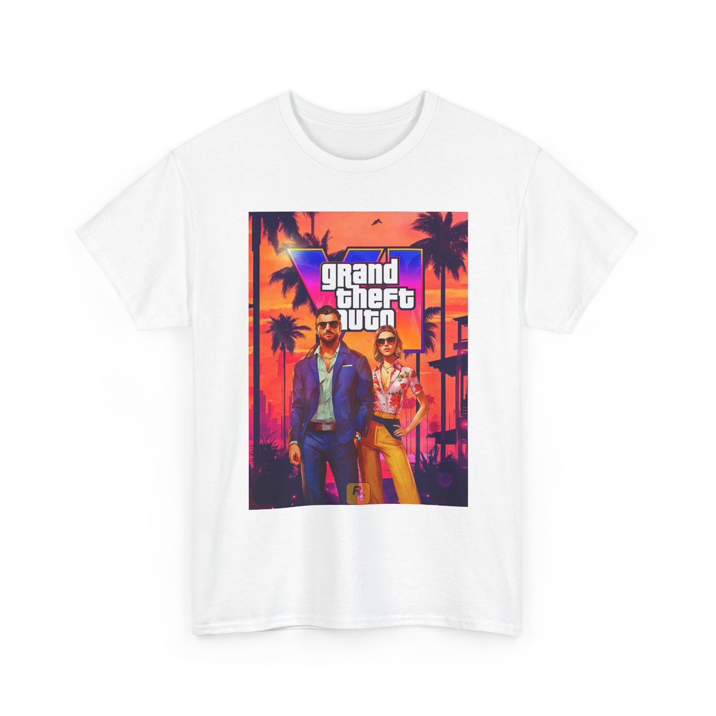 Grand Theft Auto Graphic T Shirt Vintage Video Games Unisex Heavy Cotton Tee
