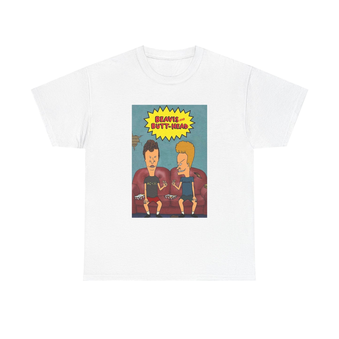 Beavis And Butthead Tshirt Retro Cartoon Tv Series Comedy Unisex Heavy Cotton