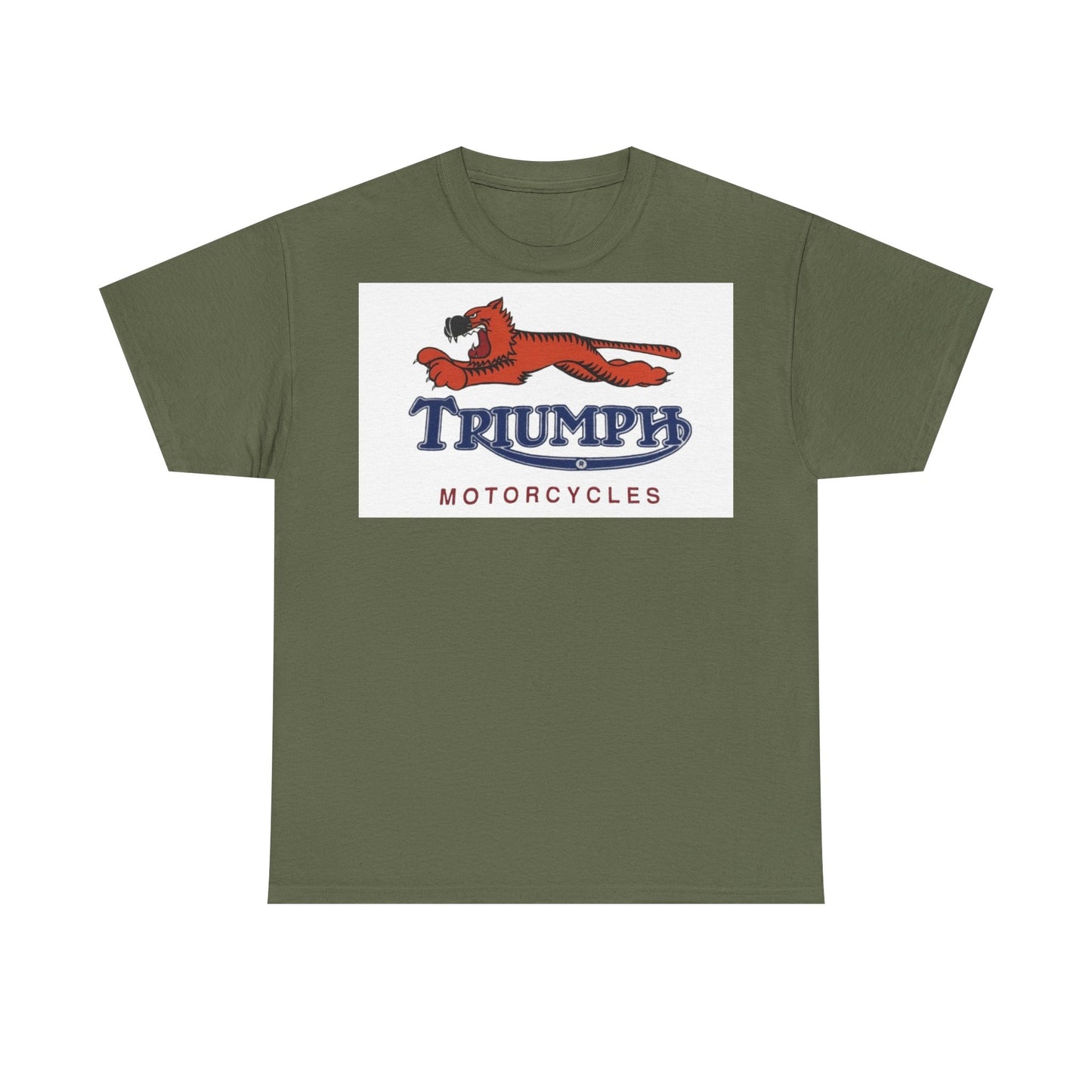 Triumph T-shirt vintage motorcycles nostalgia Tiger Unisex Heavy Cotton Tee