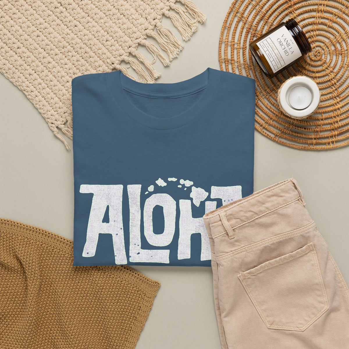 Aloha Tropical Graphic T Shirt Men's NEW Classic Travel Heavy Cotton Tee