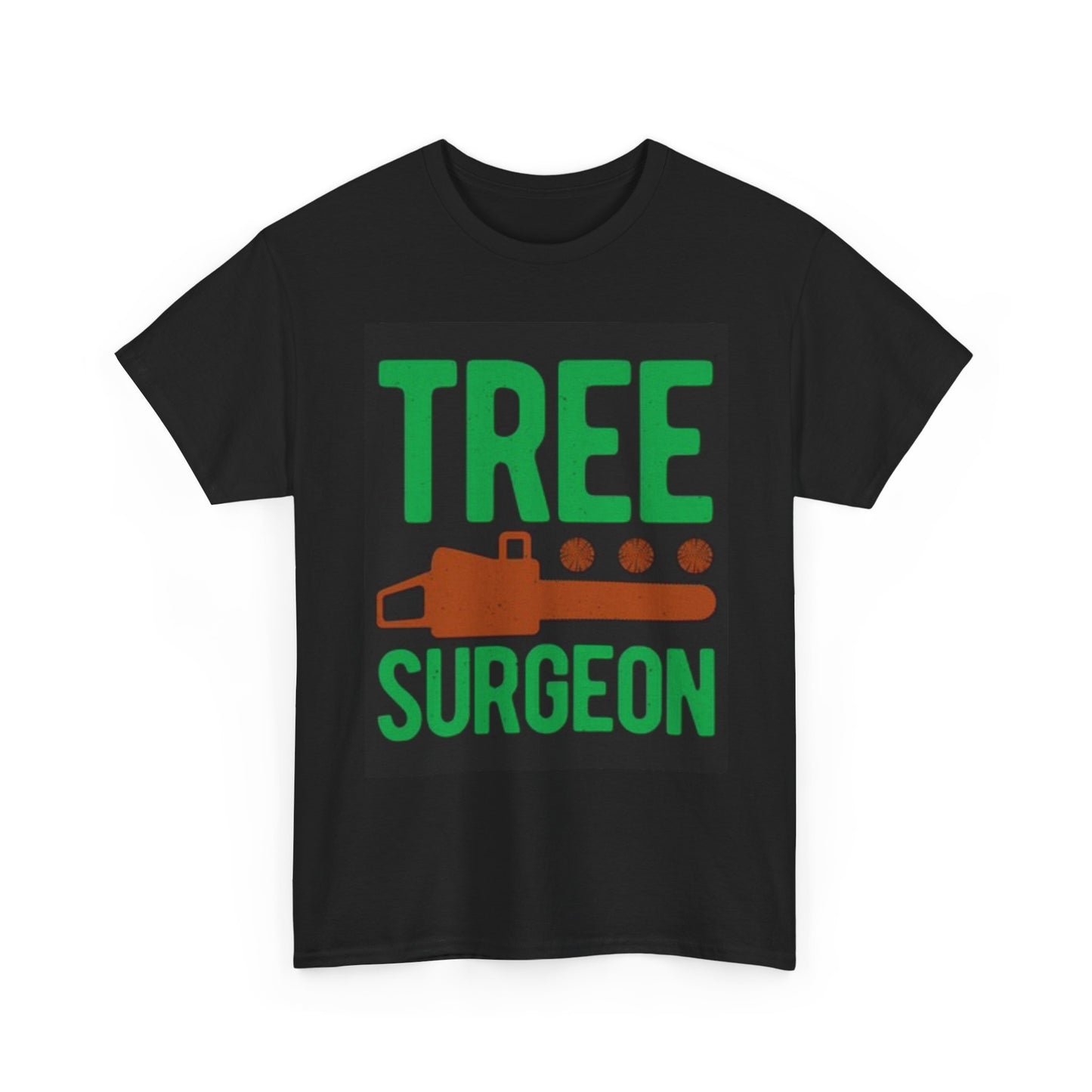 Tree Surgeon Funny Graphic Chainsaw Blue Collar Unisex Heavy Cotton Tee
