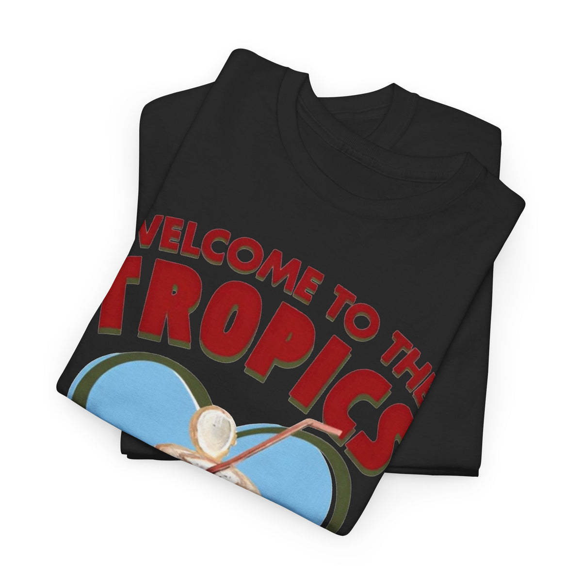 Welcome to the Tropics Coconut Heart T-Shirt Men's Graphic Tee