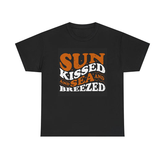 Sun Kissed And Sea Breezed Graphic T Shirt Summer Beach Unisex Heavy Cotton Tee