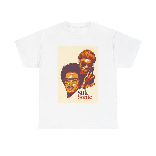 Silk Sonic Graphic T Shirt Vintage Merch Retro Unisex Heavy Cotton Tee