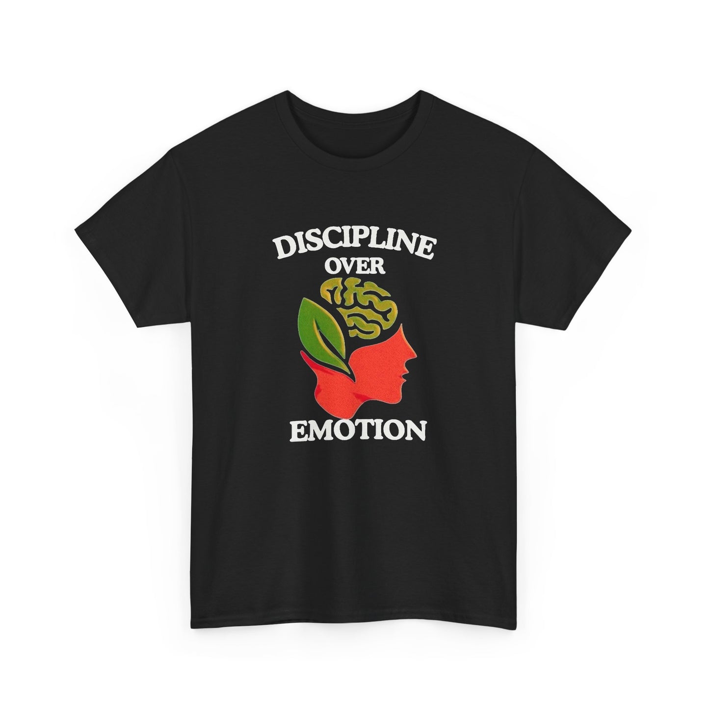 Discipline Over Emotion Graphic T Shirt NEW Unisex Heavy Cotton Tee