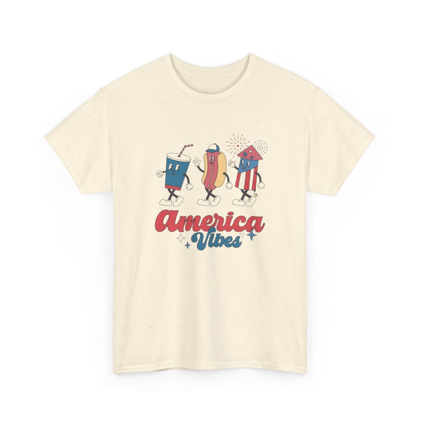 America Vibes BBQ Graphic T Shirt ADULT NEW